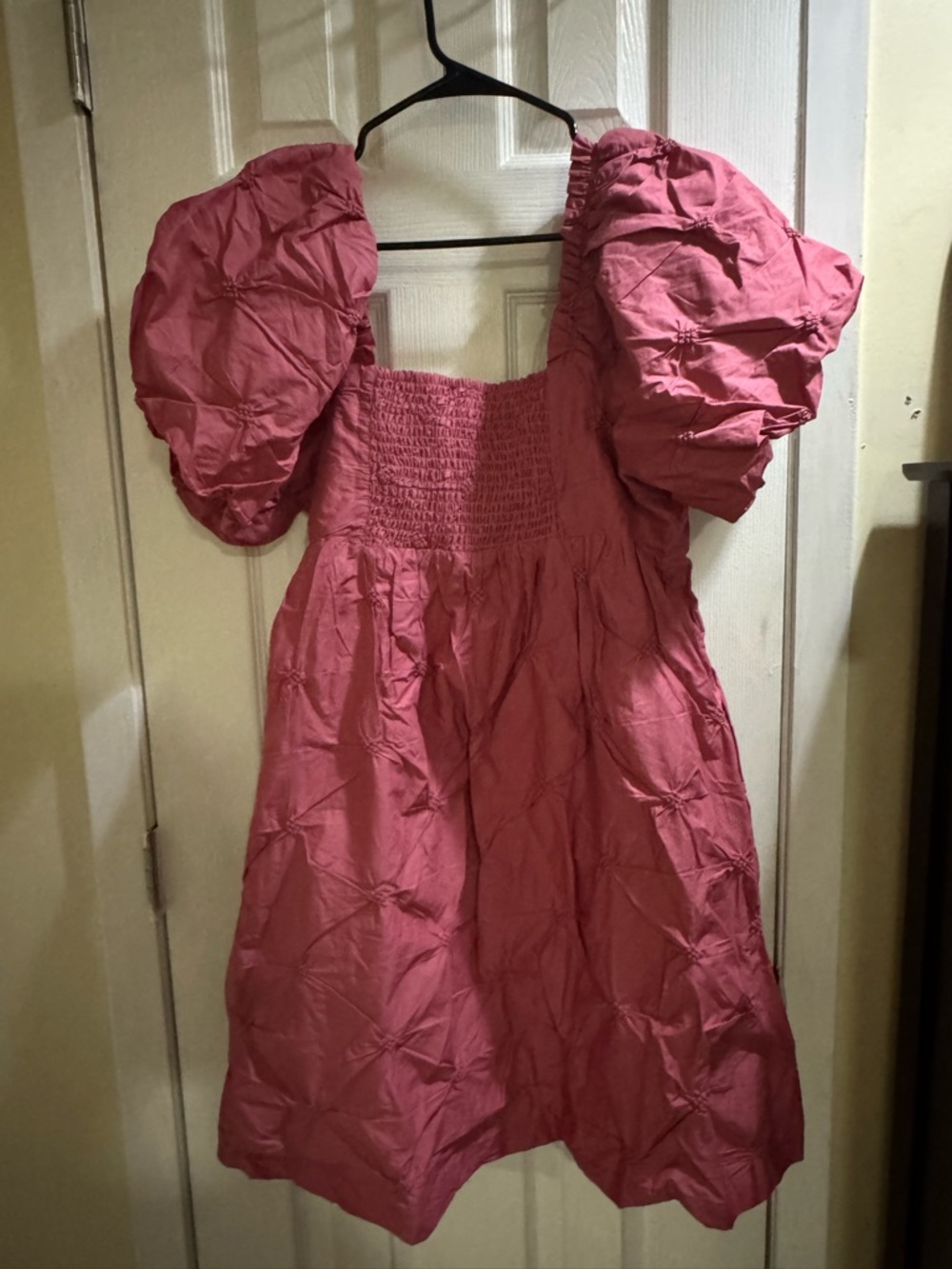 English Factory Pink Puff Sleeve Babydoll Dress size L Nwt - Picture 4 of 11